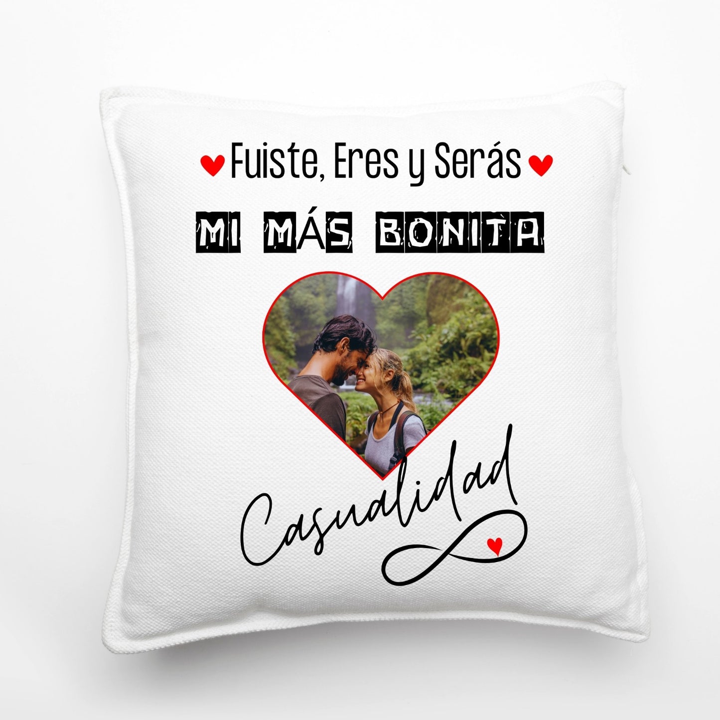 Cojín "Casualidad" con foto personalizada
