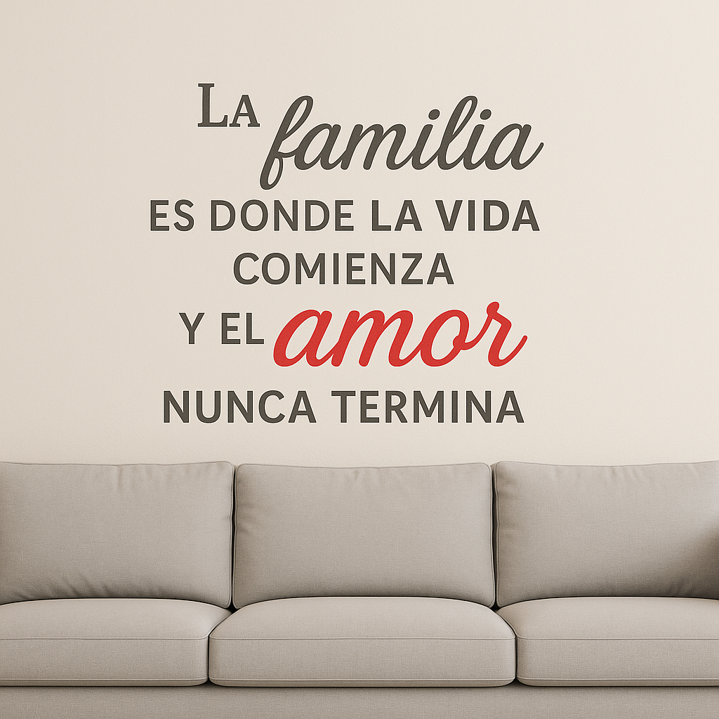 Vinilo pared La familia