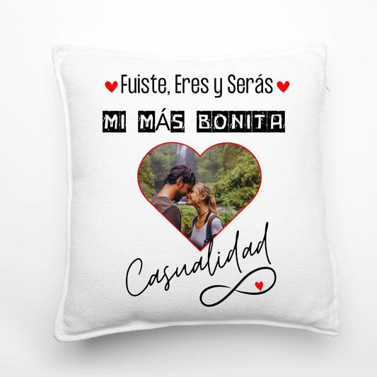 Cojín "Casualidad" con foto personalizada