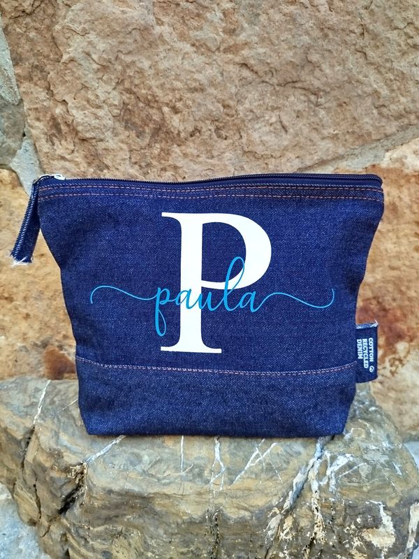 Neceser Denim Inicial + Nombre
