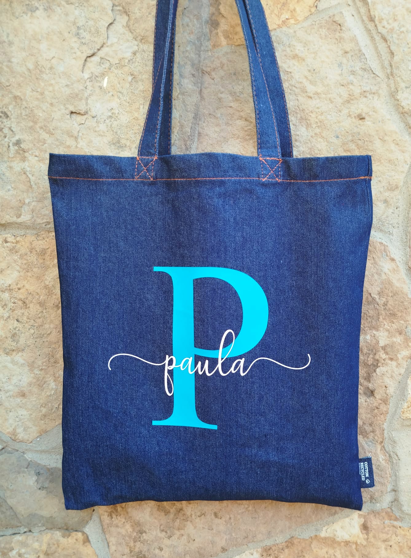 Tote bag Denim Inicial + nombre
