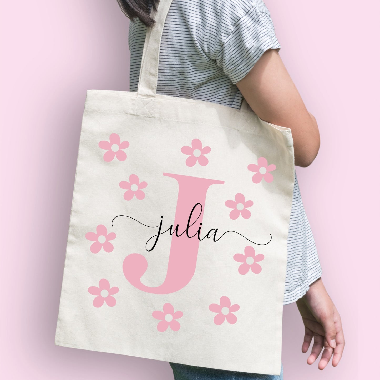 Tote Bag beige Flores