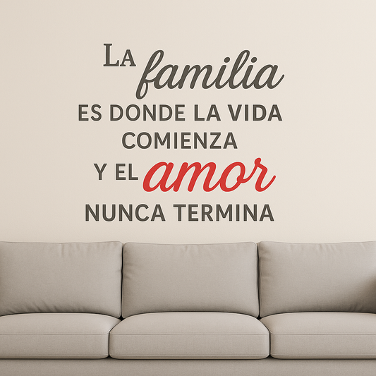 Vinilo pared  La familia