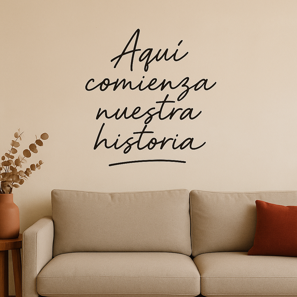 Vinilo pared  Aqui comienza nuestra historia