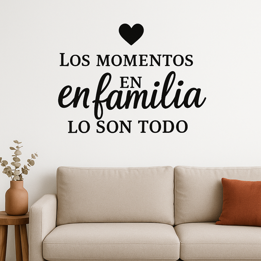 Vinilo pared  Los momentos en familia