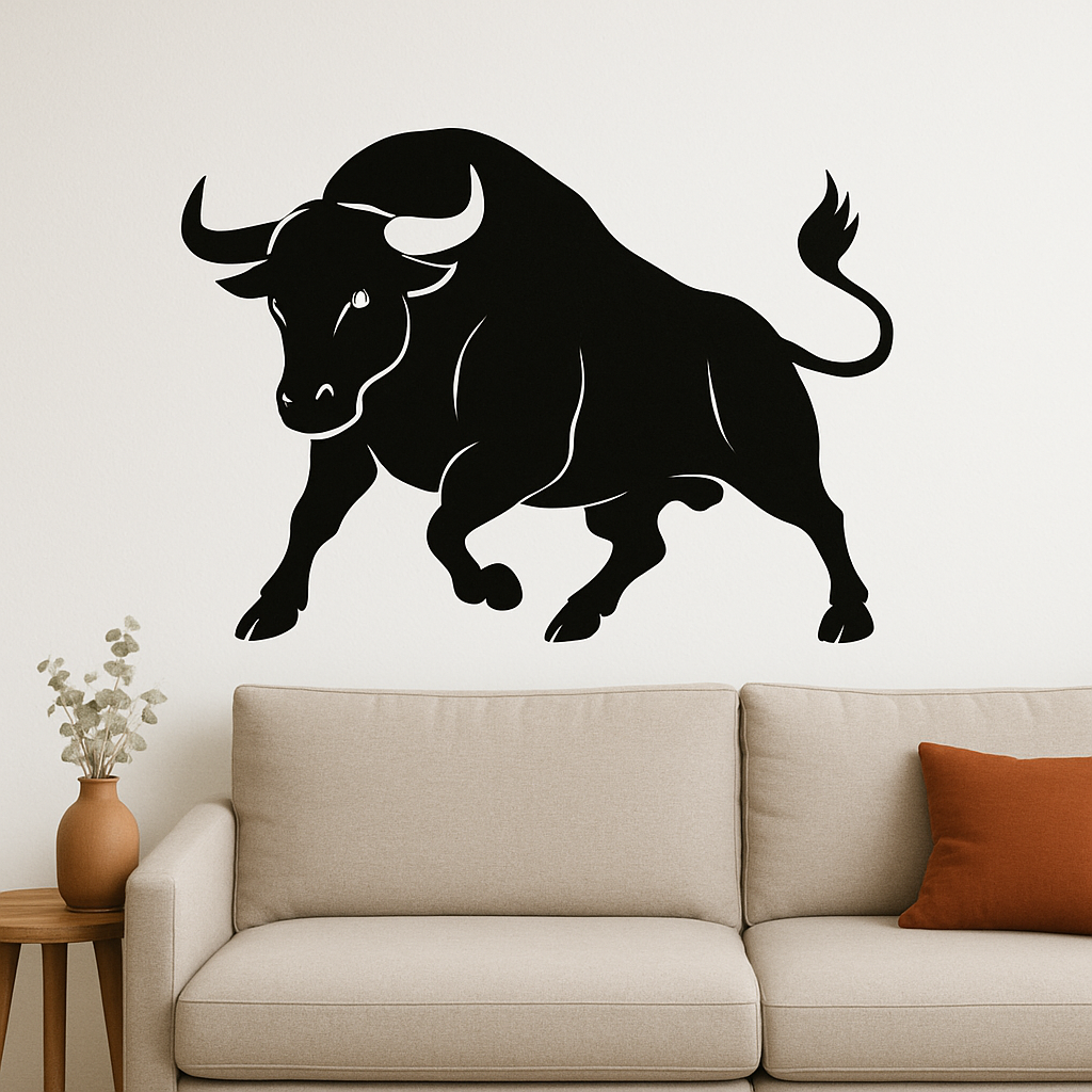 Vinilo decorativo de toro