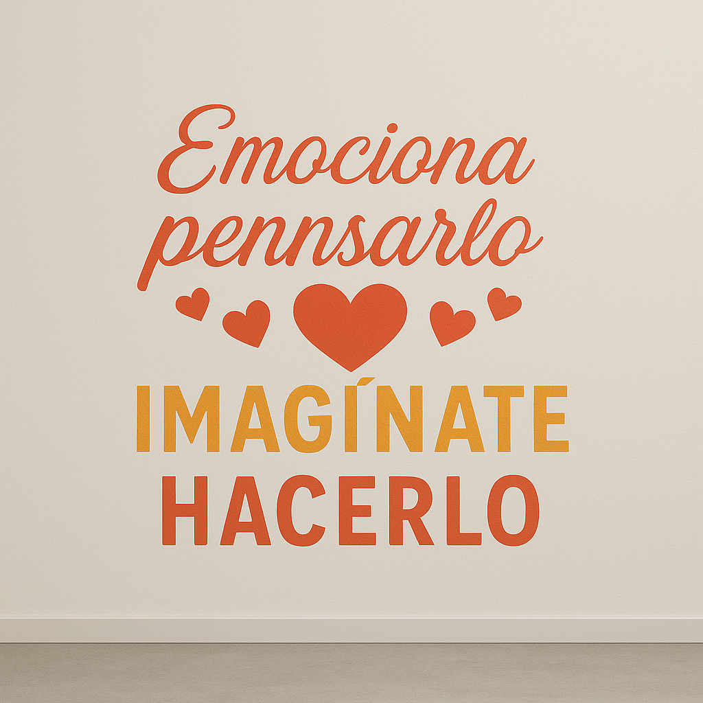 Vinilo pared  Emociona pensarlo