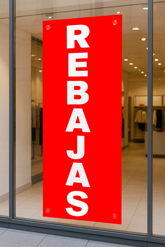 Lona REBAJAS 120 x 40 cm.