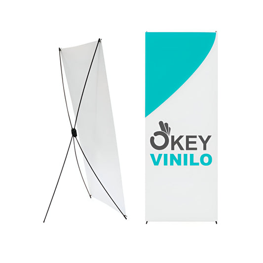 X banner 80 x 180 cm.